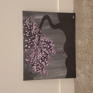 Canvas painting- Cherry Blossoms at Midnight